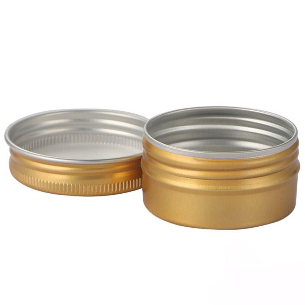 4pcs New for Cream Balm Metal Box Tea Cans Refillable Bottles Cosmetic Container Aluminum Tin Jar