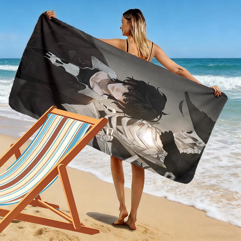 Nico di Angelo 2D Flat Print Beach Towel, Large Soft Quick Dry Towel for Beach Camping Swimming.NSTJ0928123