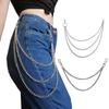 Long Metal Belt Chain Rock Punk Hook Trousers Pant Waist Link Metal Wallet Chain Keychain Ring Clip