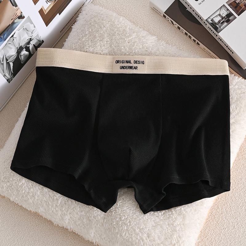 Мужские боксеры-брифы YZL из чистого хлопка - Дышащие, удобные, простой дизайн для мужчин и мальчиков