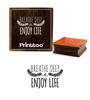 Printtoo Diary Card Breathe Deep Enjoy Life Word Design Wooden Rubber Stamp-2 X 2