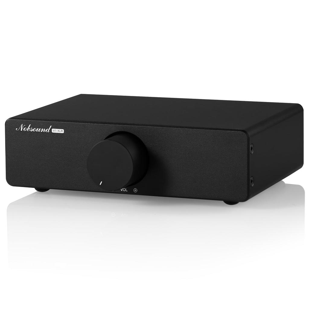 Nobsound HIFI Пассивный регулятор громкости XLR балансный ALPS Низкопрофильный алюминиевый Подходит для студии звукозаписи Для аудиофилов VOL-3 Вход/выход контроллера, 4-секционный