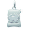 [I9060] - Серебряный кулон «Телец» - 13x15 мм