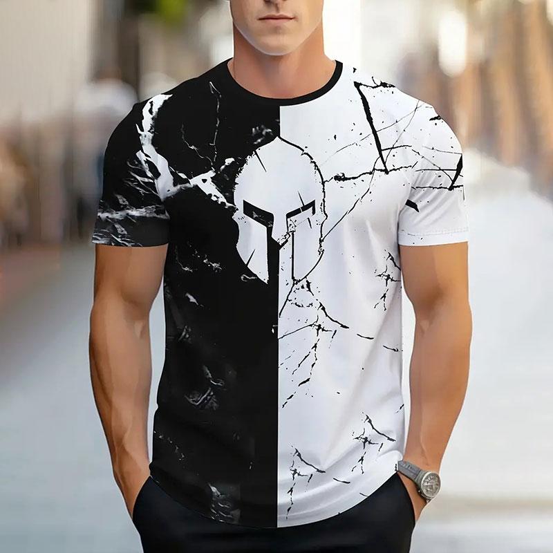 2025 New Fashion Innovative Math Formula Print Men's Short Sleeve Summer Fresh Sports Gym T-Shirt Loose Round Neck Top