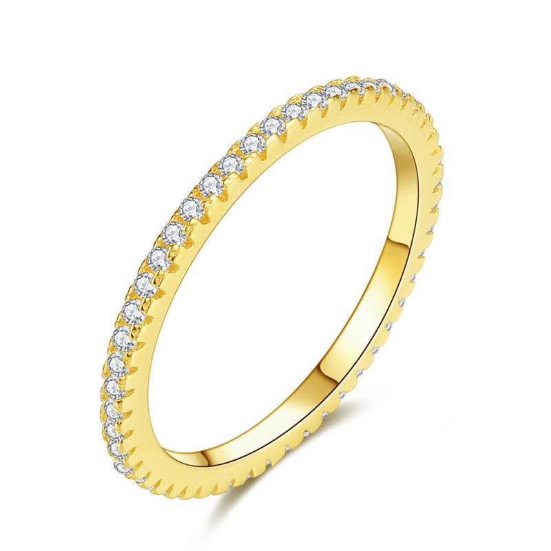 Minimalist Fashion Full Zircon Ring For Women Students Personalized Closed Band