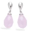 [N6886] - Silver Earrings 'Linda' Silver Pink (rhodium-plated) - 20x7 Mm