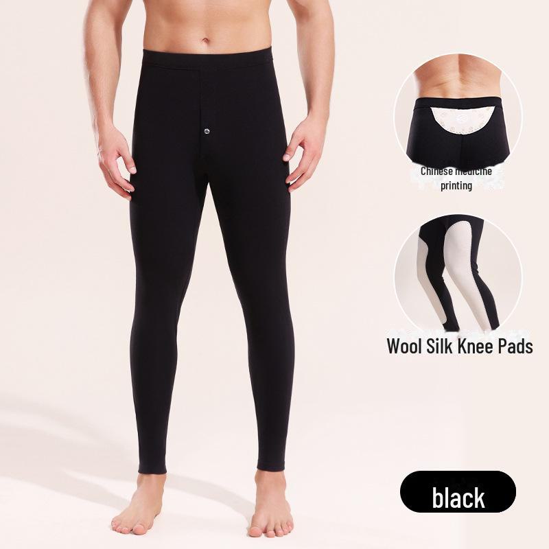 Брюки из шерсти и шелка с высокой талией: Подарочная коробка с теплыми осенними леггинсами для мужчин и женщин