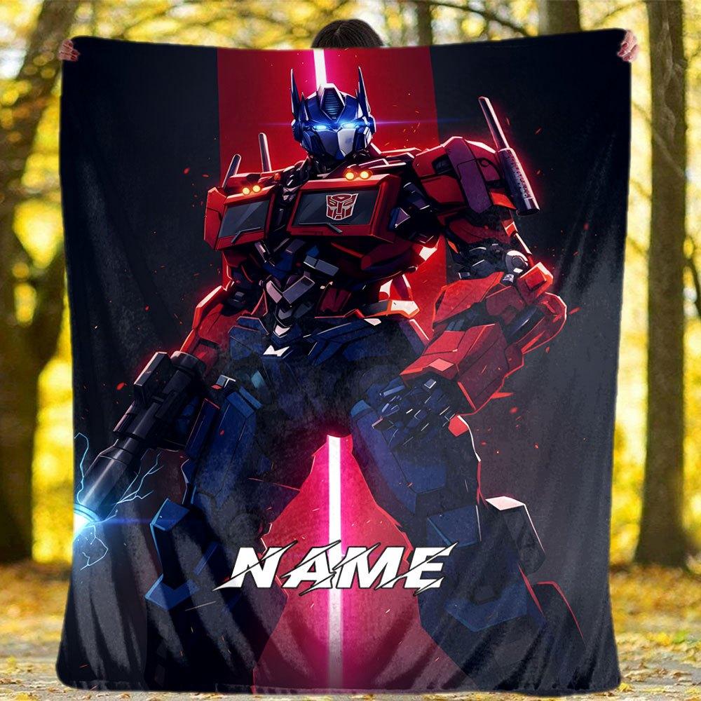 Transformers Outdoor Customize Your Name Blanket Soft Lightweight And Versatile For All Seasons Perfect For Travel Camping Picnics Sofa Office Bed