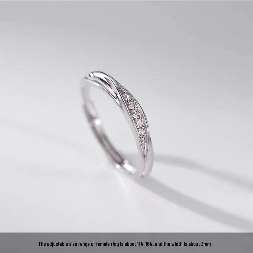 Модные посеребренные кольца Мёбиуса для пары из серебра 925 пробы - Персонализированный дизайн унисекс