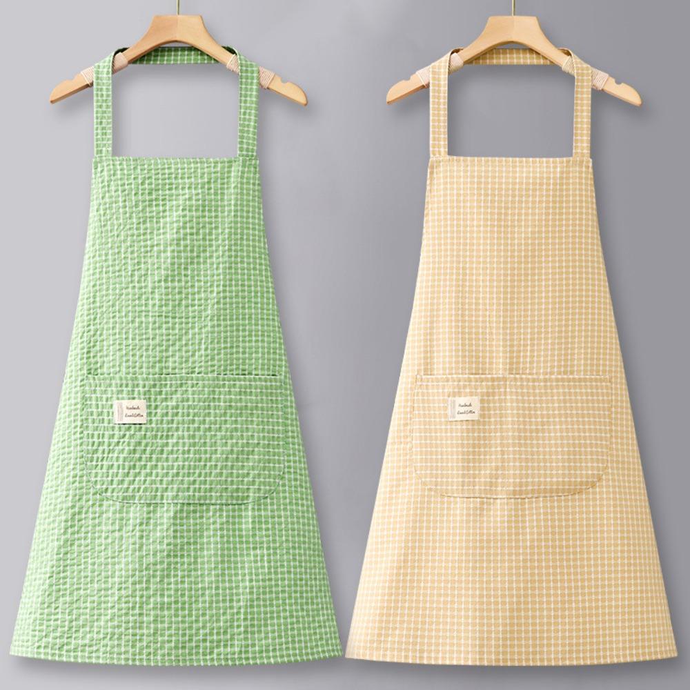 Breathable Pure Cotton Apron Portable Cooking Apron Work Clothes Gardening Apron Adult