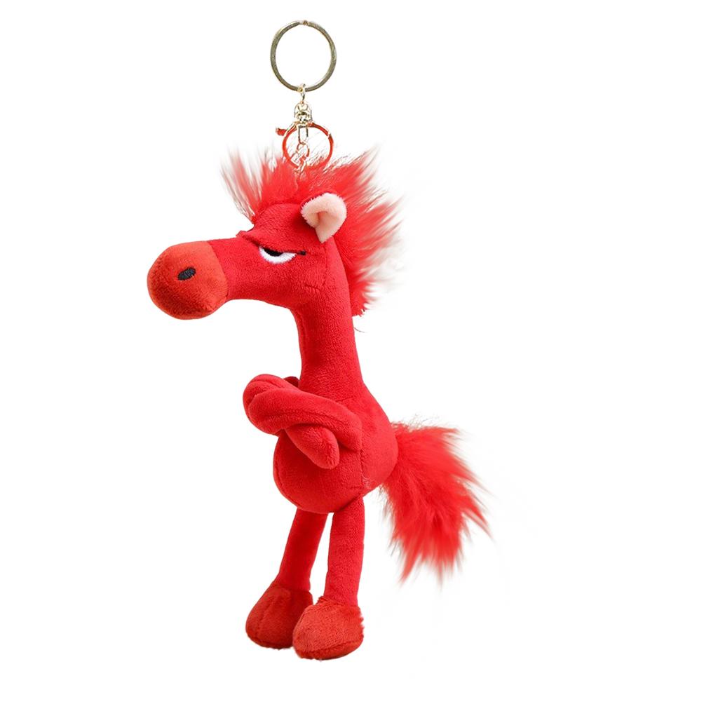 New Year Horse-Shaped Keychain - Cute And Soft Plush Keychain Collectible - Plush Horse Toy | Suitable For Cars, Bags, Dining Tables, Etc.