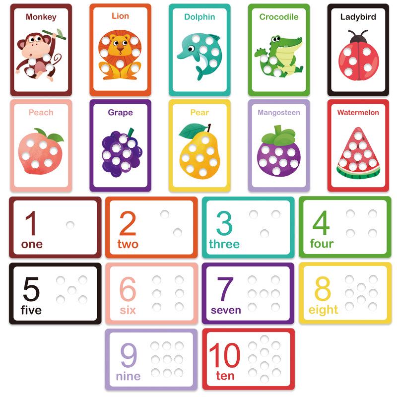 Children's Clamping Beads Math Game – Educational Color Matching Toy for Early Learning