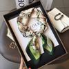 Silk scarf silk square scarf high-end sense thin women's yarn scarf temperament printed neck protection decorative scarf scarf scarf