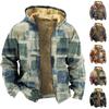 Men's Personalized Casual Printing Long Sleeve Zipper Sweater Thick Cotton Suit Winter