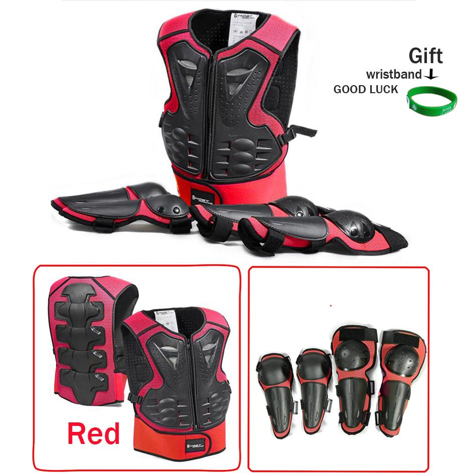 For Height 0.8-1.6M Child Youth Full Body Protect Armor Motocross Armour Vest Skating waistcoat Chest Spine Knee Elbow Guard