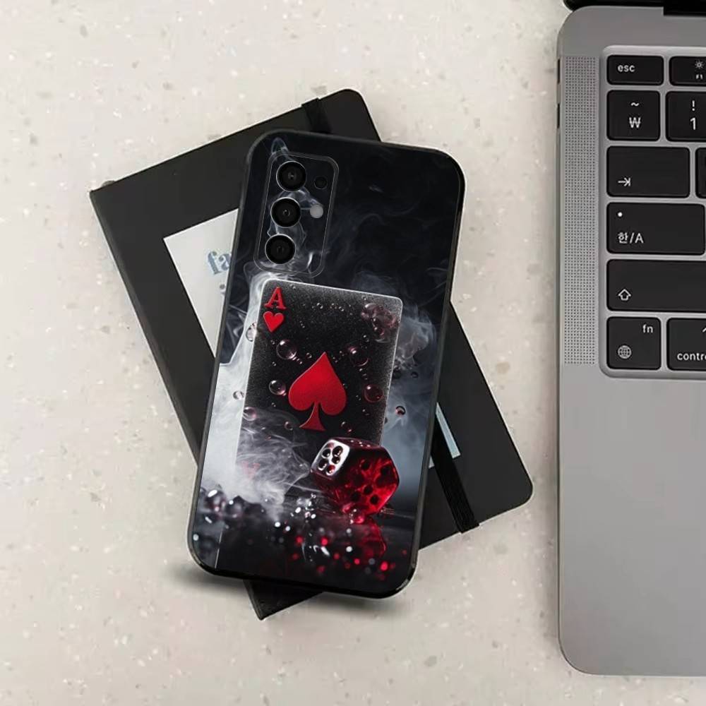 Poker Dream Ace Для Samsung Galaxy A73,31,Note,22,71,53,32,72,41,8,9,52,J7,Мягкий Черный Силиконовый Чехол