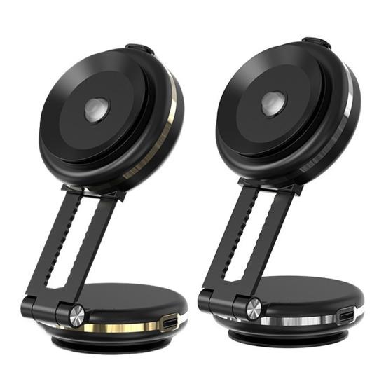 Магнитный держатель для телефона с двумя присосками, беспроводная зарядка, регулируемое крепление на приборную панель автомобиля для дома
