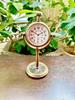 Clock Desk Vintage Table Top Antique Tabletop Brass Decorative Gift
