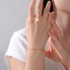 Dawapara Star of David and Chai Bracelet Hand Chain Jewish Hexagram Good Luck Judaica Jewelry Stainless Steel Jewelry