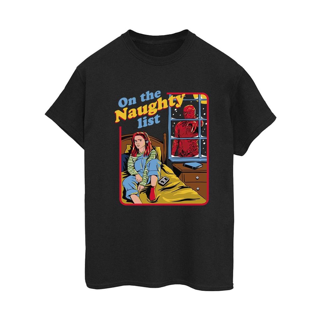 Netflix Womens/Ladies Stranger Things Naughty List Cotton Boyfriend T-Shirt