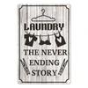 Laundry Vintage Metal Posters Tin Signs Decor Funny Metal Plaque Pin Up Girl Home Wall Art Painting