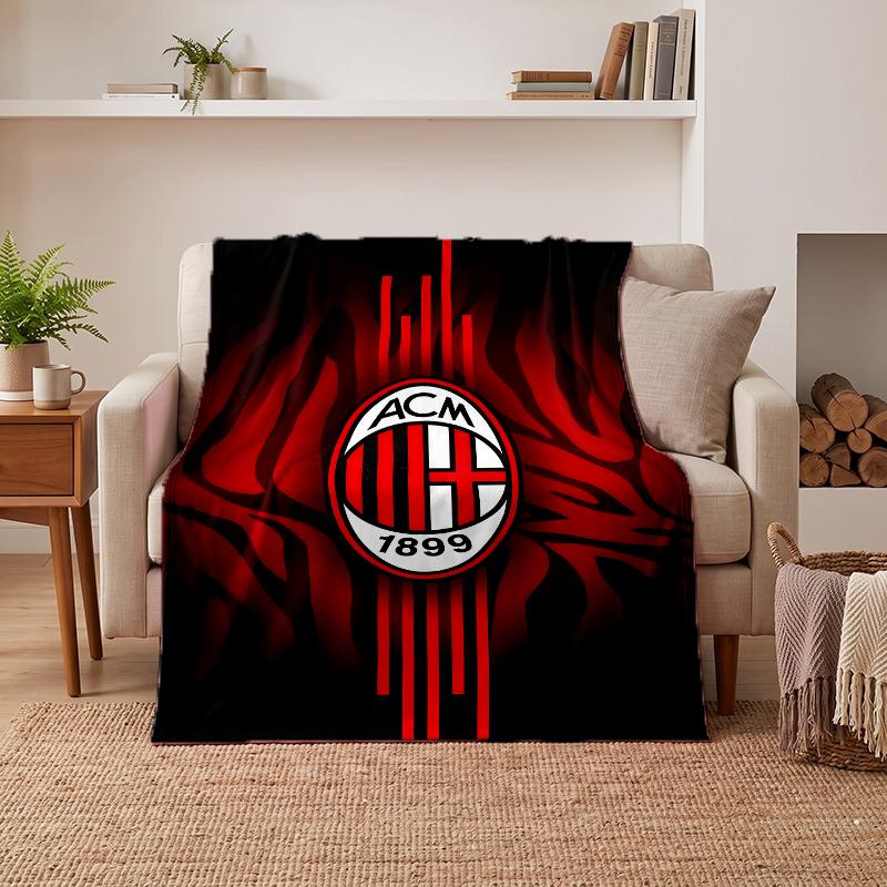 AC Milan Soft Warm Flannel Blankets Comfortable Blanket for Home Decoration Gifting