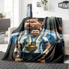 Pink Stripes Soccer Star Blanket Comfortable Perfect for Bed Chair Livingroom All-Season Use Digital Print Best Holiday Gift for Friends Family