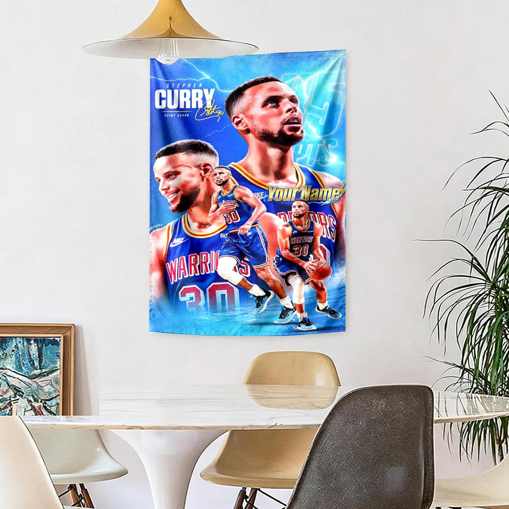 Golden State Curry Player Aesthetic Tapestry Retro Boho Perfect for Studio Wall Dorm Wall Balcony Indoor Gallery Wall Perfect Gift for Dorm Roommate