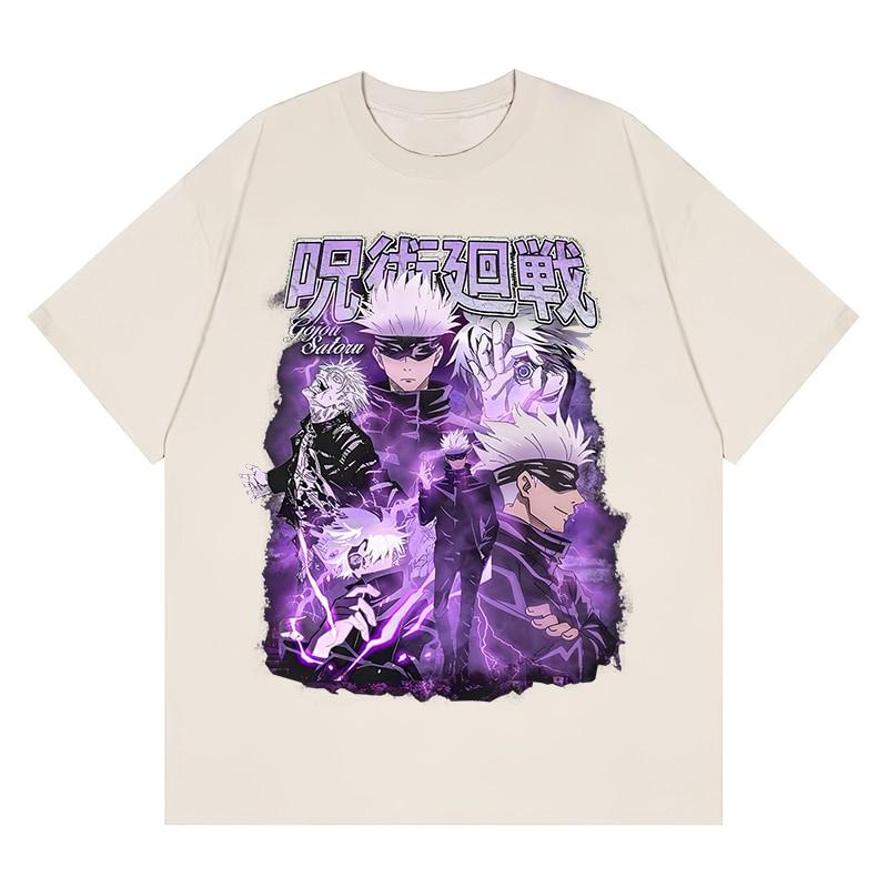 Женские футболки японского аниме дзюдзюцу кайсен графические футболки топы летние Harajuku негабаритные готические футболки с короткими рукавами