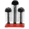 Glass Washing Brush, Set of Glass Washing Brushes - GR-2 - 2 X 18 + 1 X 24 Cm