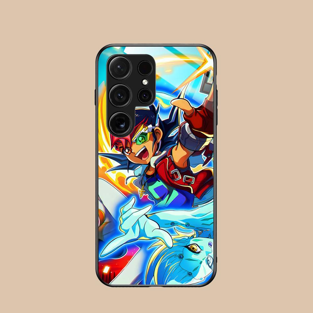 Чехол для мобильного телефона Yugioh Юма Цукумо для Samsung Galaxy A56 55 54 53 52 51 36 35 34 23 16 15 5G Стеклянный Цветной Чехол Роскошный