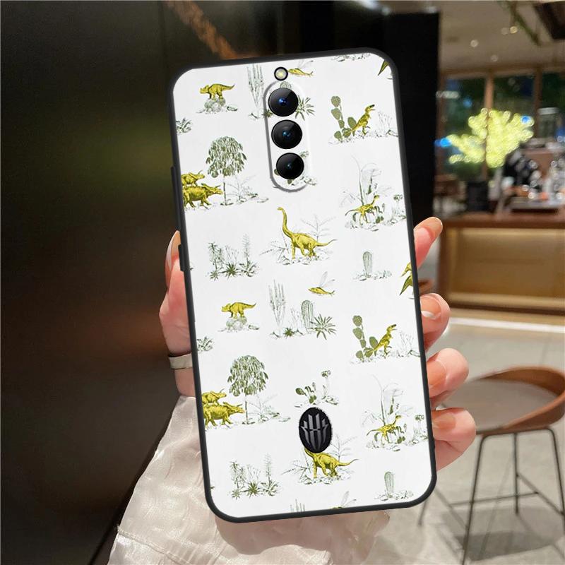 ZTE Nubia Red Magic 8S 8 9 Pro Plus Red Magic 6 7 Pro 6S 7S Pro 5G 5S 6R uchun Dinozavr naqshli g'ilof