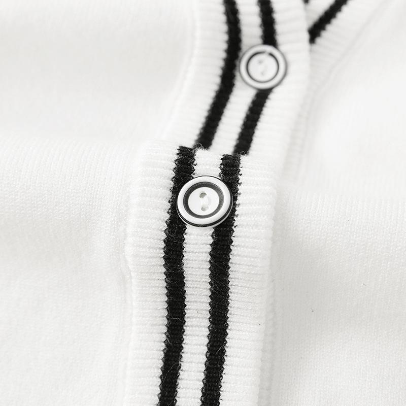 Осенне-зимний женский свитер с вышивкой пчелы, вязаный топ, кардиган, свитер