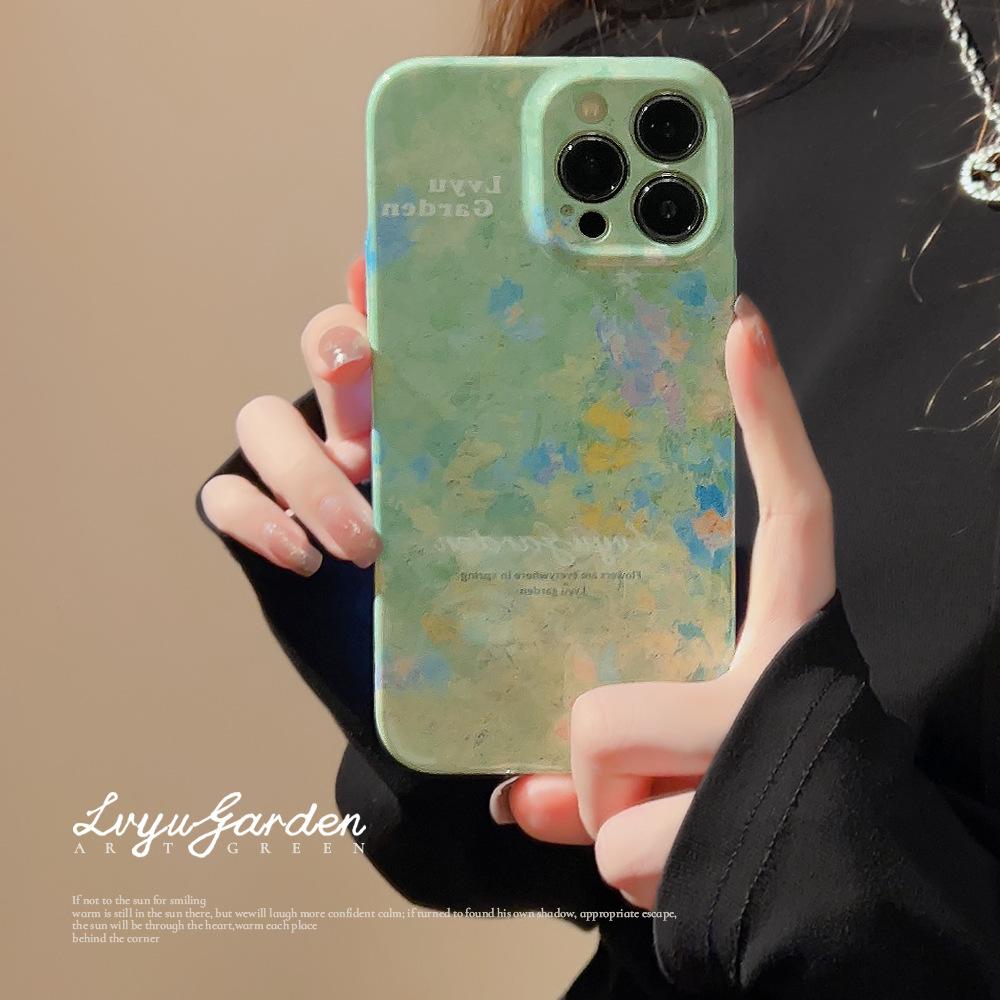 Чехол для телефона Apple Oil Painting 17pro Max 16 Премиальный 12 Пленка IPhone 15 Нишевый X/8 Совместим с несколькими моделями