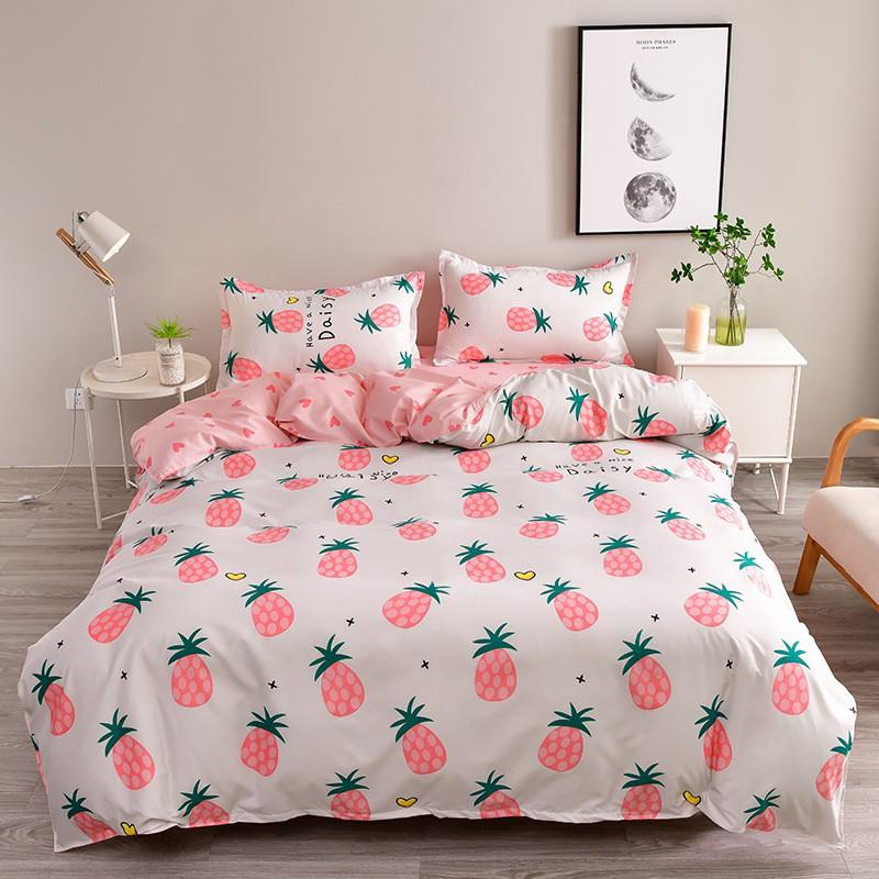 Dorm Bedding Set Soft Aloe Cotton Bed Sheet Plant Multiple Sizes