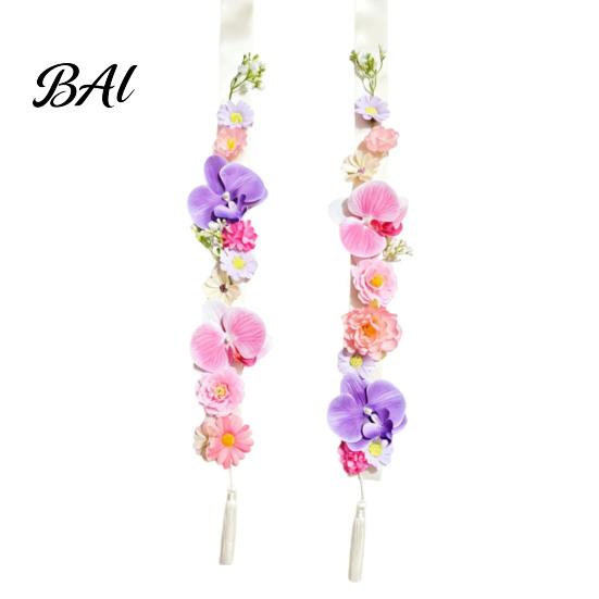 Floral Decor for Birthday Gifts Flower Graduation Leis, Artificial Satin Ribbon Grad Stole, Senior Tropical Decorative Strap Crafts Leis with