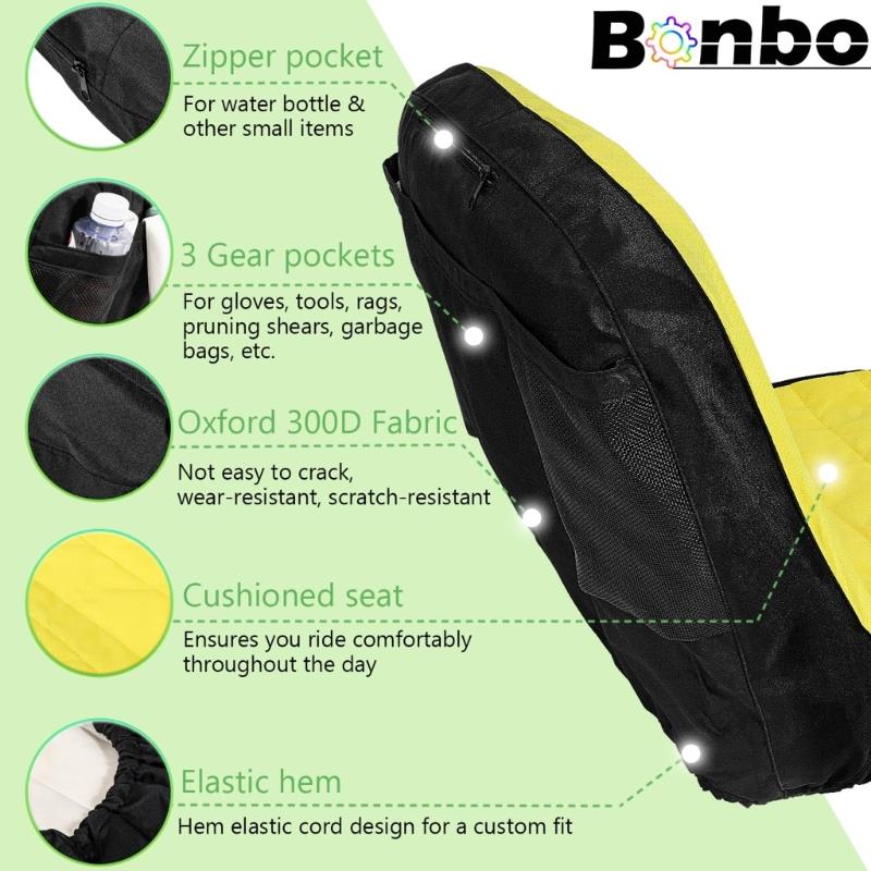 LP92334 Adjustable Tractor Cushioned Seat Cover Waterproof Comfortable Wearresistant Supportive for Extended Farming Use