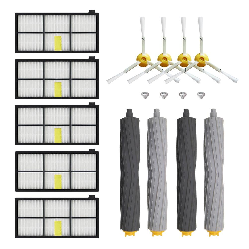 Новая щетка для удаления мусора, HEPA-фильтр, комплект боковых щеток для пылесоса iRobot Roomba 800 870 880 980, аксессуары, детали