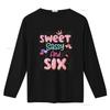 Sweet Sassy And Six Birthday T Shirt For Girls 6 Year Old vintage Washed designer clothes homme Versatile Slightly Comfortable