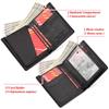 Humerpaul Genuine Leather Men Wallet Rfid Slim Card Holder with Anti-lost Pocket