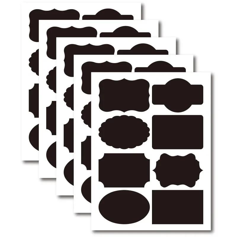 1PCS Blackboard Stickers Waterproof Chalkboard Kitchen Spice Label Sticker Home Jars Bottles Tags Blackboard Labels White Marker