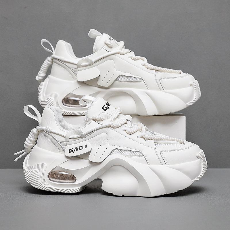 Европейская станция GAGJ мужская обувь новая воздушная подушка универсальная повседневная спортивная обувь толстая подошва увеличивающая рост кожаная обувь для пап