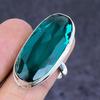 Индиголитовый Турмалин Драгоценный камень Ручной работы Кольцо из стерлингового серебра 925 пробы Размер 7.5 t1L91