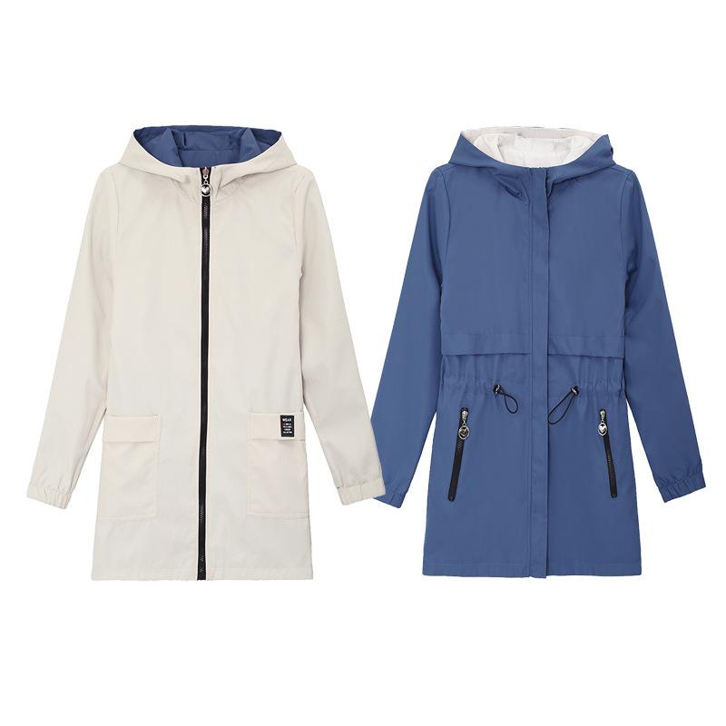 Women‘s Windbreaker Jacket Ladies Hooded Coat