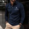 2024 Spring and Autumn POLO Shirt Button Pocket Men's Sports Embroidery Polo Shirt