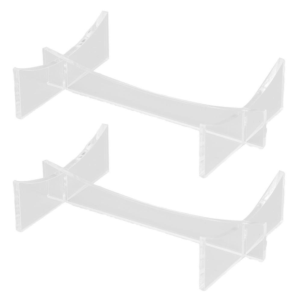 2 Pcs Transparent Acrylic Display Holder 15x8.9x3.4cm Sports Ball Display Stand Retail Display