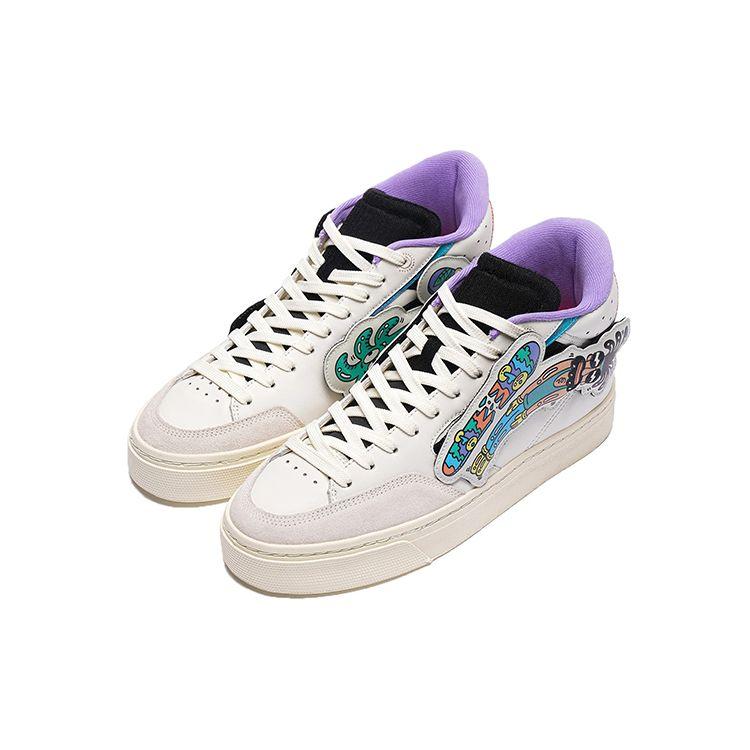 Li Ning Steven Harrington X высокие женские кроссовки для скейтбординга белые AECR122-1