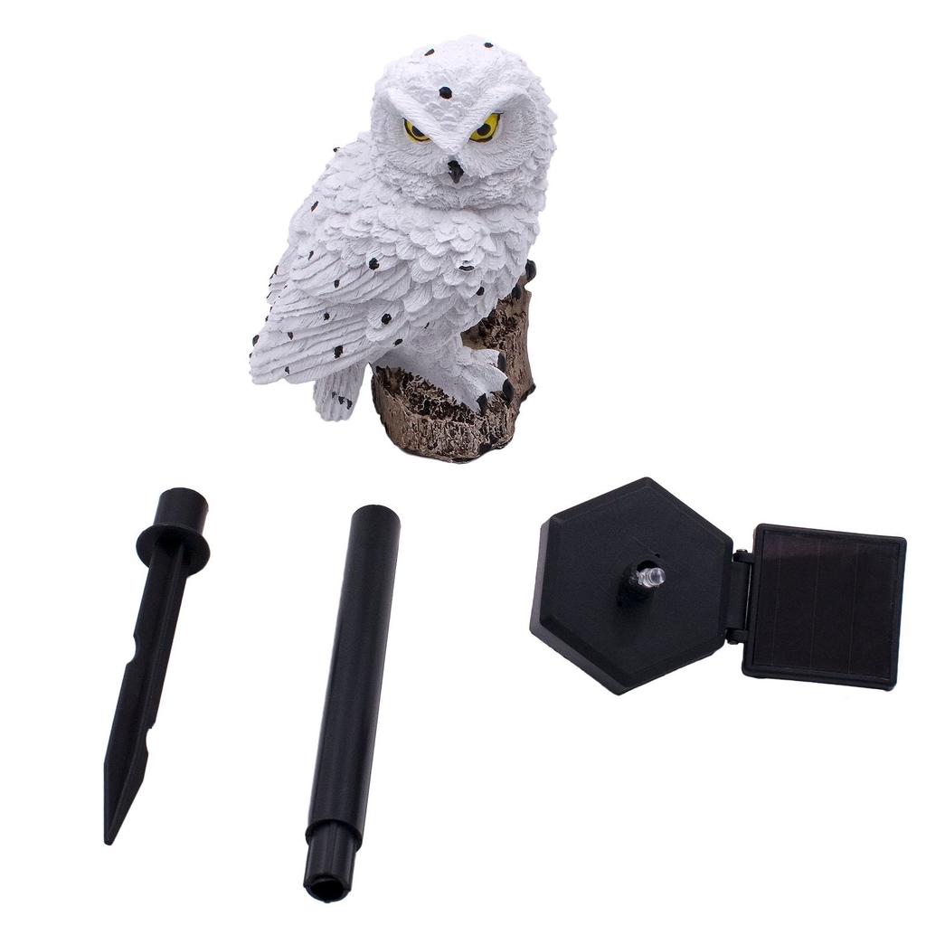 1Pc Waterproof Solar Power LED Light Garden Path Yard Lawn Owl Animal Ornament Lamp