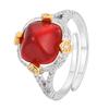 New retro ring open women's ruby inlaid versatile fashion high sense light luxury spot
