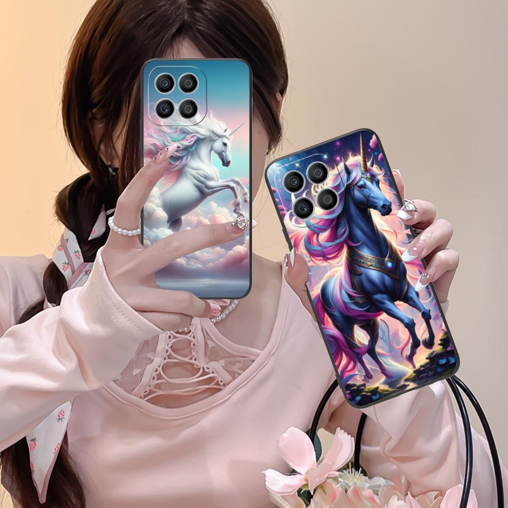 Фантазийный чехол для мобильного телефона с единорогом для Honor 90 80 70 60 50 30 20 10 9 8 7 Pro S SE Lite 5G Цветная печать Защитная крышка Роскошная крышка